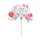 14" Happy Mothers Day Artful Florals Foil Stick Balloon